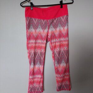 Gap Crop Capri Leggings Women's Small Multi-colored Chevron (Zigzag) Yoga